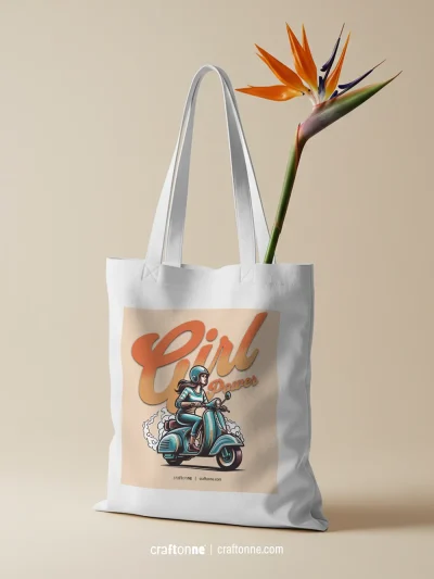 Girl Power - Freedom Tote Bag | Baskılı Kanvas Çanta