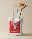 Superhero Anime Girl Tote Bag | Baskılı Kanvas Çanta