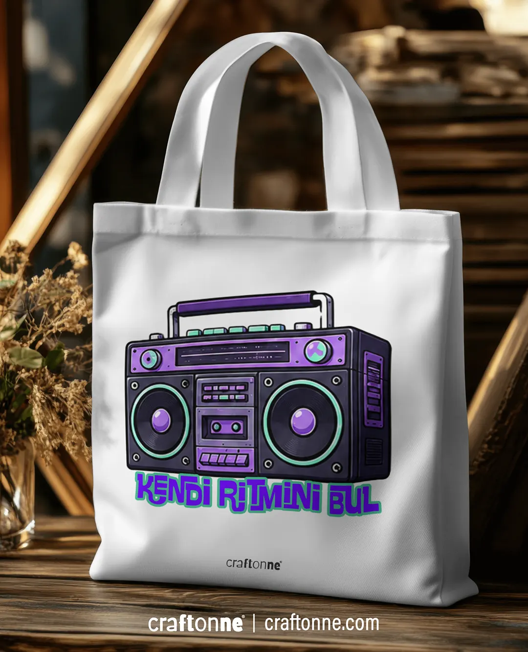 Kendi Ritmini Bul Tote Bag | Baskılı Kanvas Çanta