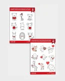 Sevimli Dostlar Sticker Seti | 2 A5 Sticker Seti
